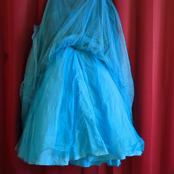 Posh Blue Formal Gown Sleeveless Spaghetti Strap Sweetheart - Picture 8 of 16